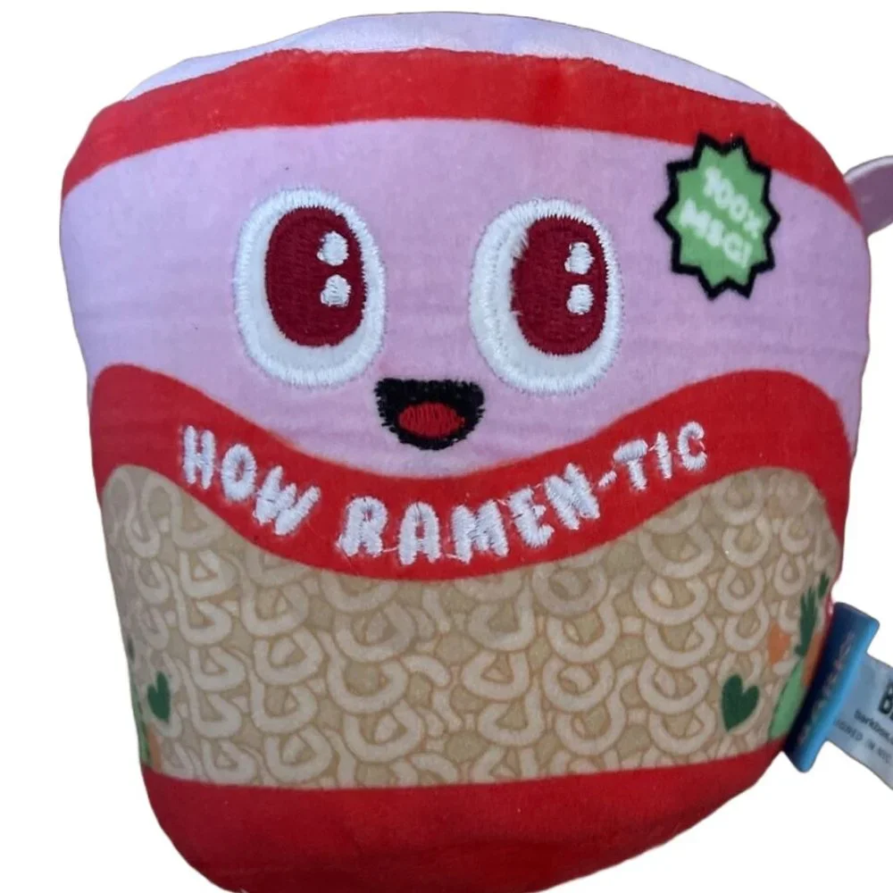 Bark Box How Ramen-tic Cup O Noodles Crinkle Squeaker Dog‎ Toy Medium NWOT